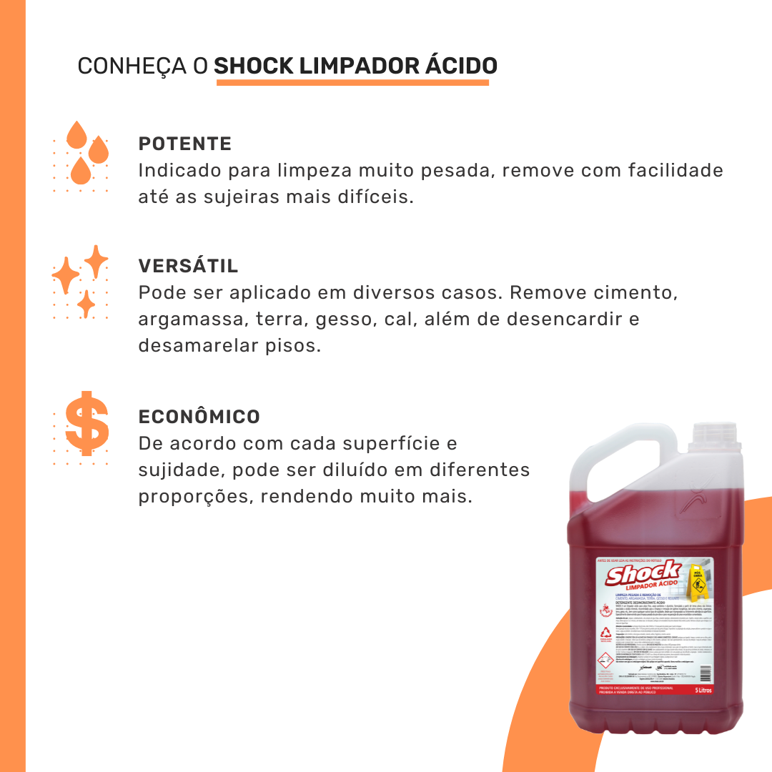 Shock Limpador Ácido para Pisos 5L