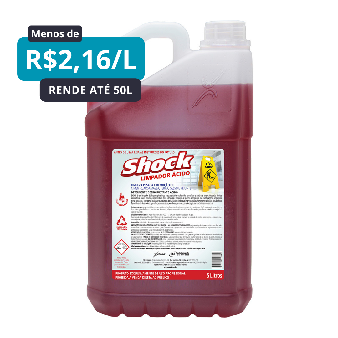 Shock Limpador Ácido para Pisos 5L | Loja Oleak