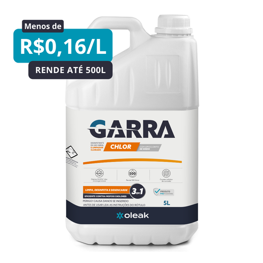 Garra Chlor Detergente Desinfetante Clorado 5L